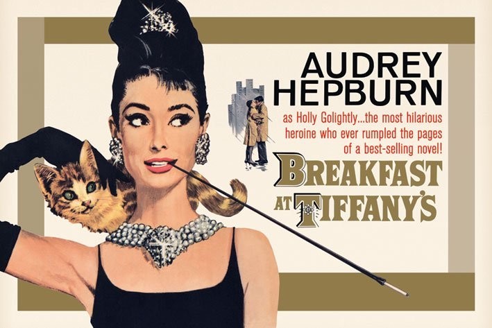 Poster AUDREY HEPBURN - gold one sheet