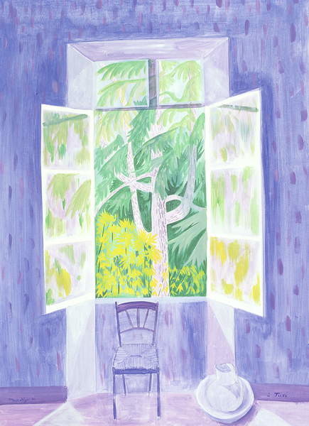 Картината върху платно Cedars Through the Window, 1987