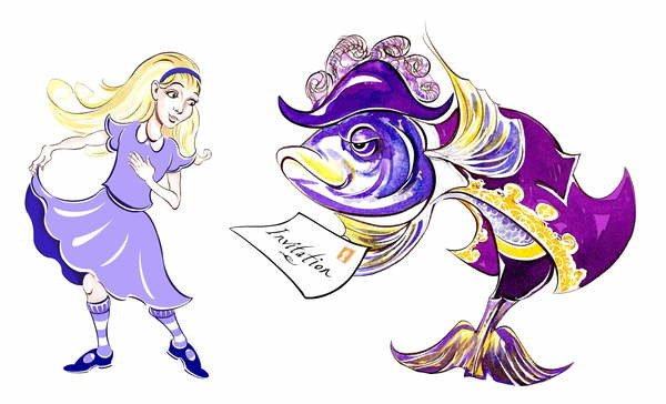 Наклейка Alice and the Fish Footman