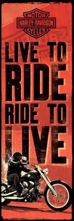 Плакат Harley Davidson - live to ride