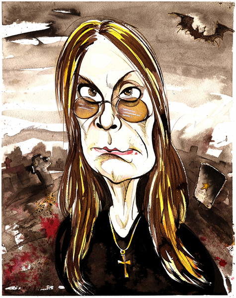 Плакат Ozzy Osbourne - colour caricature