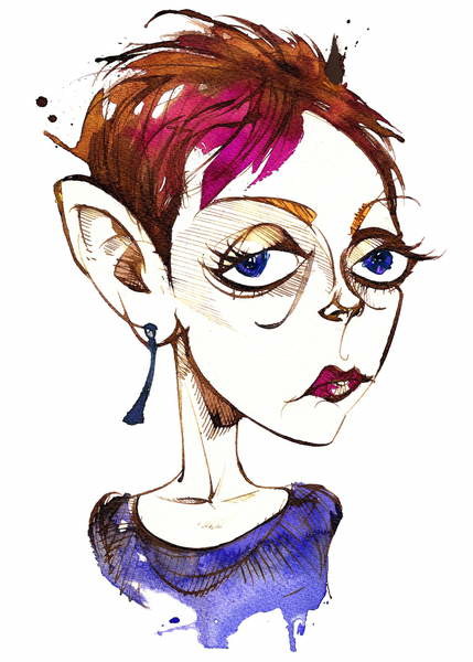 Плакат Tansy Davies, English composer ; caricature