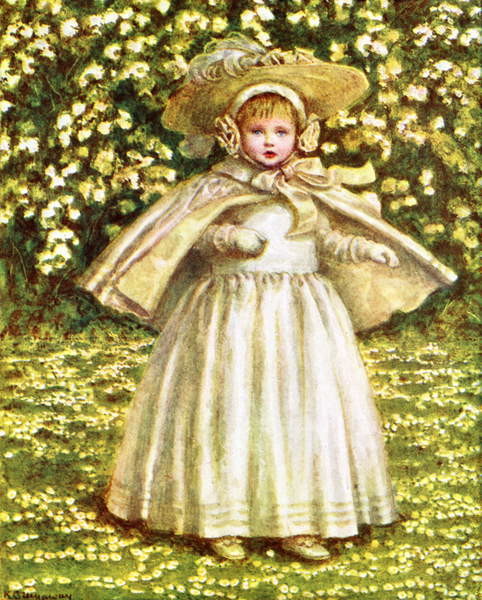 Лепенка 'A baby in white'  by Kate Greenaway