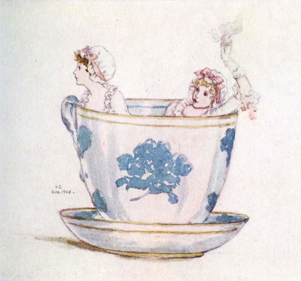 Принти на полотні 'A calm in a  tea-cup' by Kate Greenaway