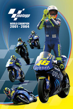 ○ Valentino Rossi 特大ポスター 2004 チャンピオン Poster Moto GP - Rossi - champion | Wall Art | 3+1 FREE | Europosters