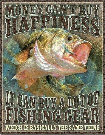 Μεταλλική πινακίδα Fishing Happiness