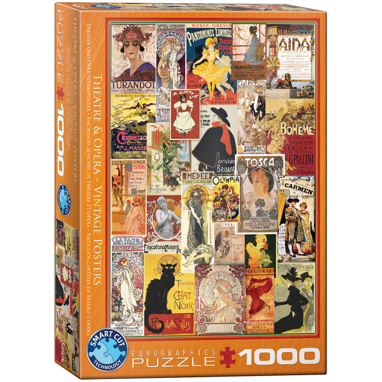 Puzzle Theater & Opera Vintage Art