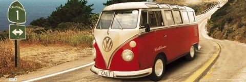 Αφίσα Californian Camper - Route one