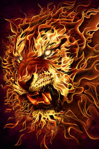 Плакат Fire lion