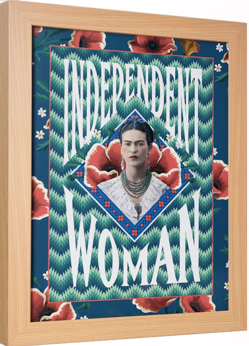 Κορνιζαρισμένη αφίσα Frida Kahlo - Independent Woman
