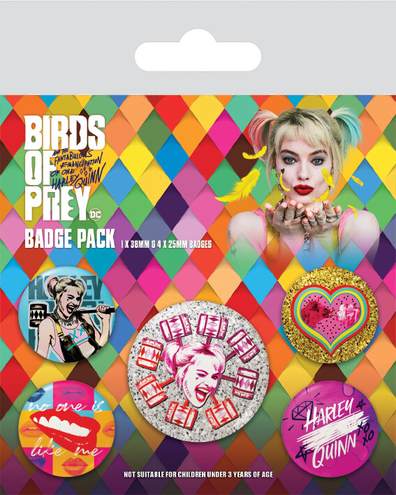Σετ κονκάρδες Birds Of Prey: And the Fantabulous Emancipation Of One Harley Quinn - No One Is Like Me