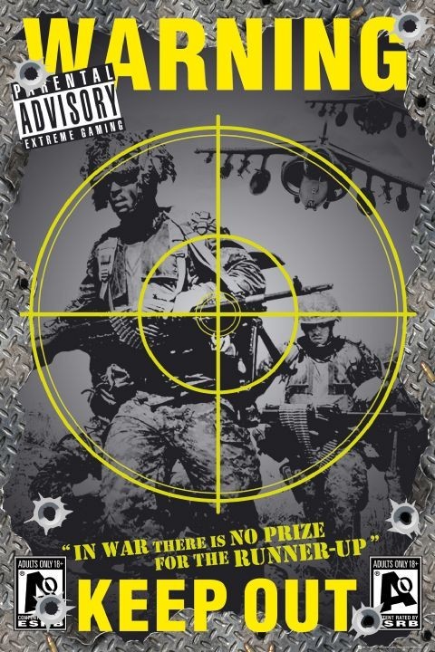 Плакат Warning Gaming