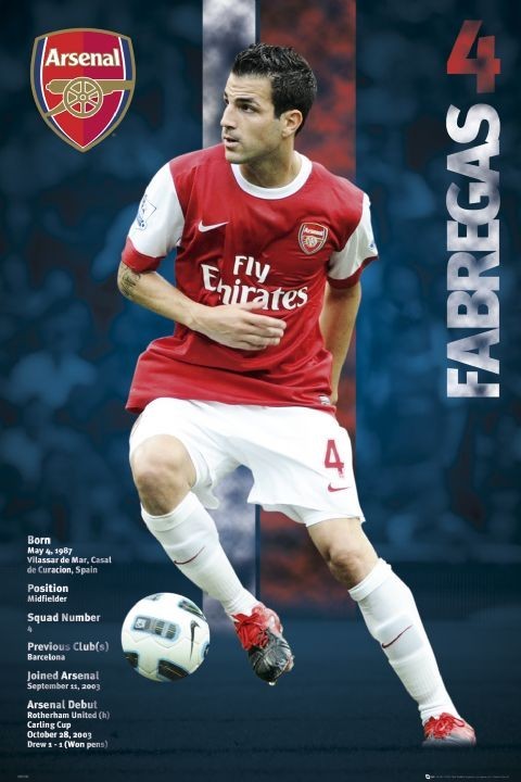 Плакат Arsenal - fabregas 2010/2011