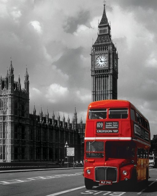 Плакат London - red bus