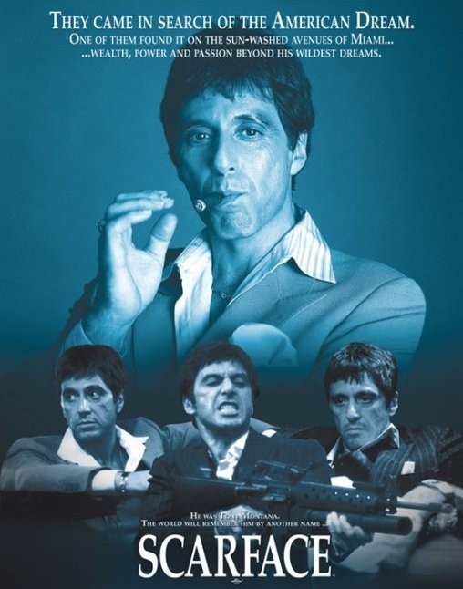 Poster SCARFACE - blue