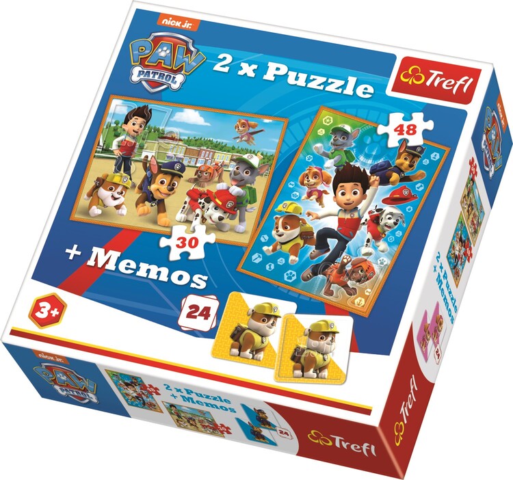 Palapeli Paw Patrol 2in1 + Memos