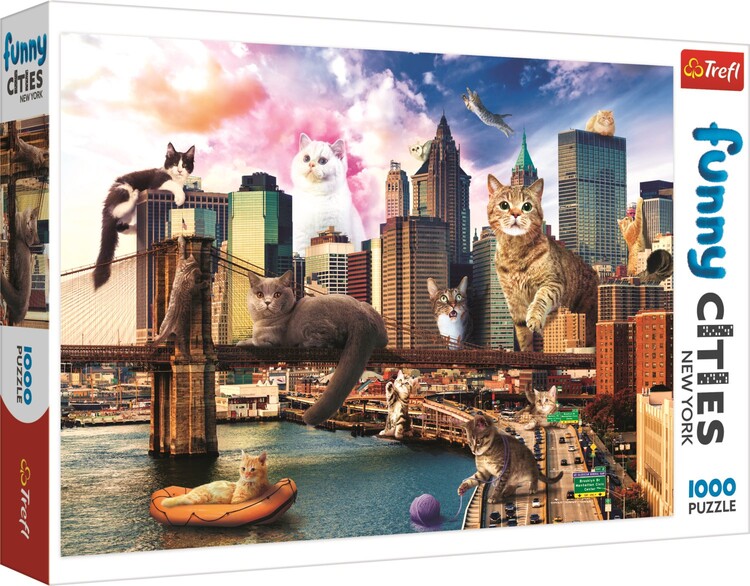 Παζλ Crazy City - Cats in New York