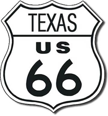 Metallikyltti ROUTE 66 - texas