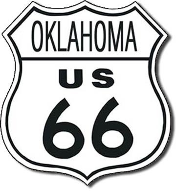 Metallikyltti ROUTE 66 - oklahoma