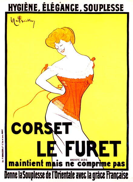 Принти на полотні Corset print ad by Leonetto Cappiello around 1901