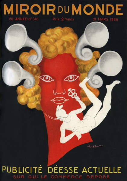 Плакат Allegory of the Advertising Current Goddess on whom commerce rests