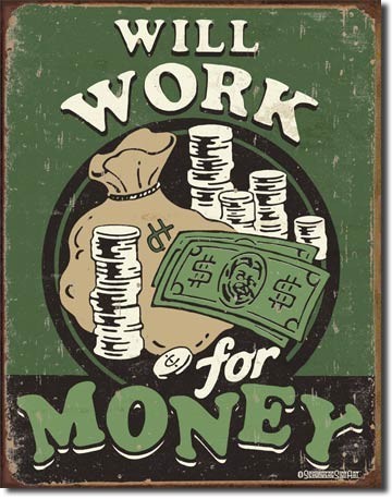 Μεταλλική πινακίδα SCHOENBERG - work for money
