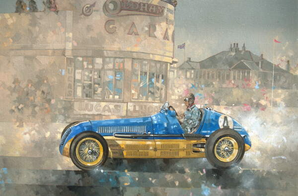 Наклейка Blue and Yellow Maserati of Bira