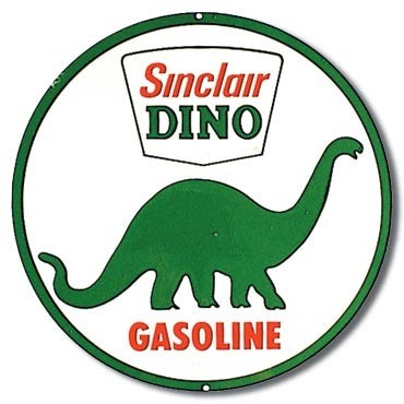 Μεταλλική πινακίδα SINCLAIR DINO GASOLINE