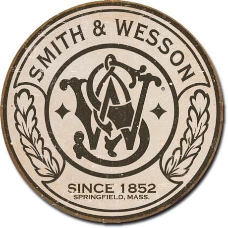 Metallikyltti S&W - round