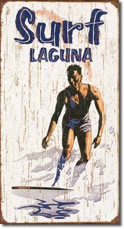 Metallikyltti SURF - laguna