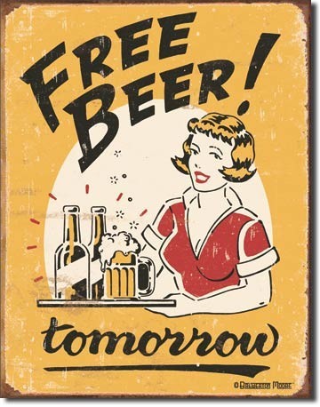 Metallikyltti FREE BEER