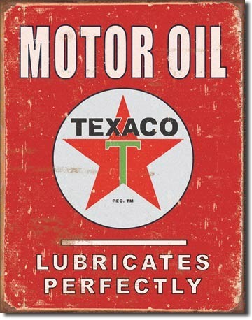 Μεταλλική πινακίδα TEXACO - lubricates perfectly