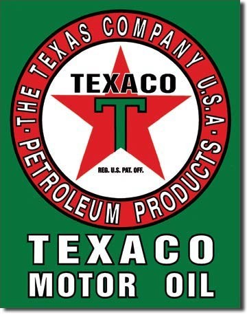 Μεταλλική πινακίδα TEXACO - motor oil