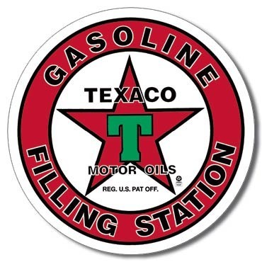 Μεταλλική πινακίδα TEXACO - filling station