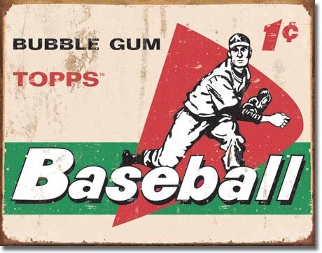 Metallikyltti TOPPS - 1958 baseball cards