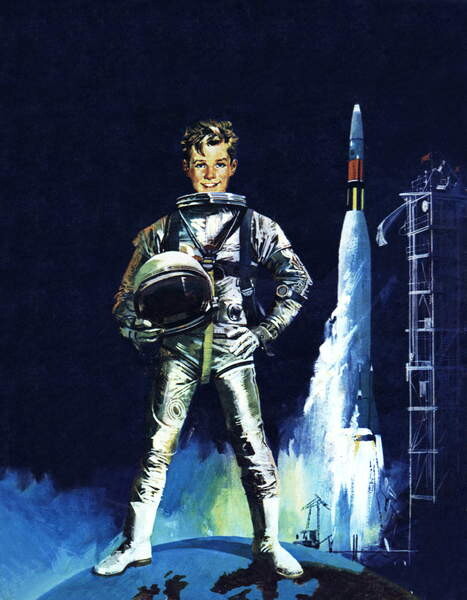 Плакат Boy in space outfit