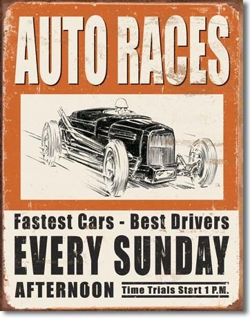 Metallikyltti VINTAGE AUTO RACES