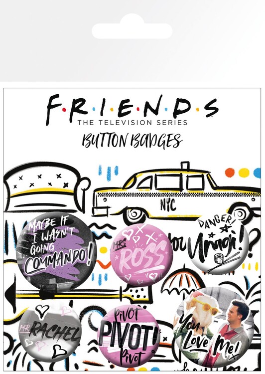 Badge set Friends - Doodle