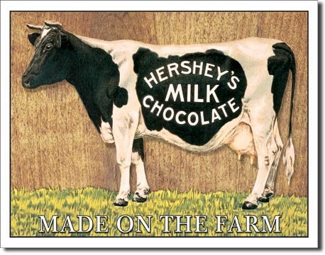 Metallikyltti HERSHEY'S COW