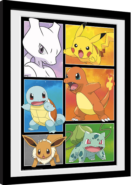Framed Poster Pokemon - Comic Panels