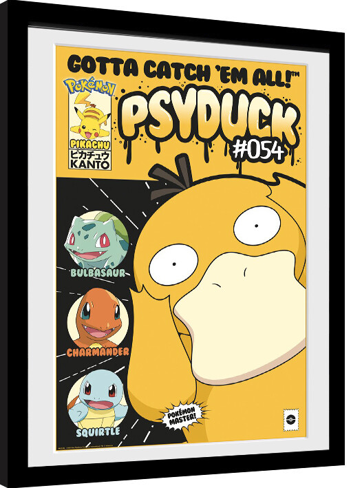 Uokvirjen plakat Pokemon - Psyduck Comic
