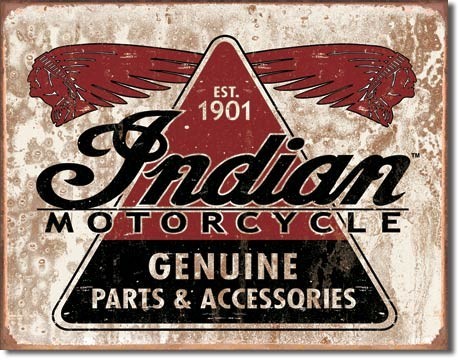 Μεταλλική πινακίδα INDIAN - geniune parts