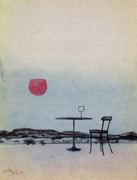 Плакат Displaced red wine