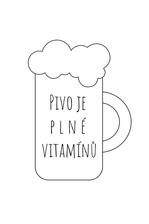 Плакат Pivo=vitamíny