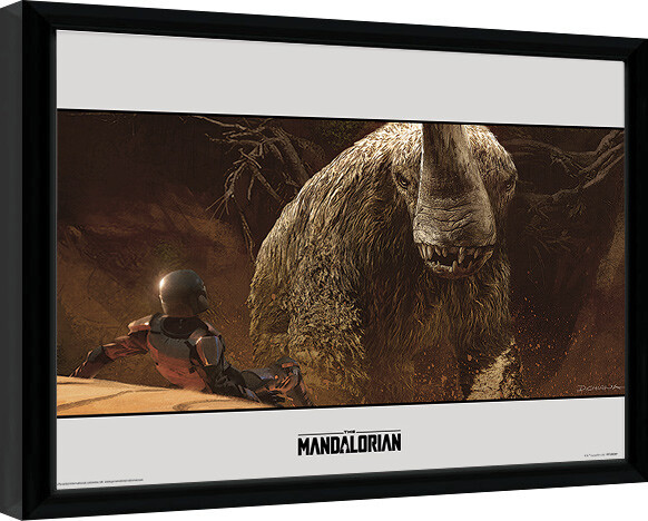 Framed Poster Star Wars: The Mandalorian - Rescue