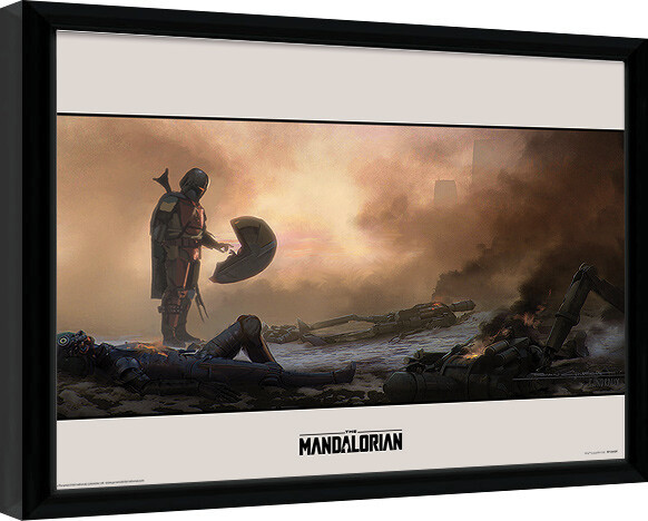 Framed Poster Star Wars: The Mandalorian - Meet