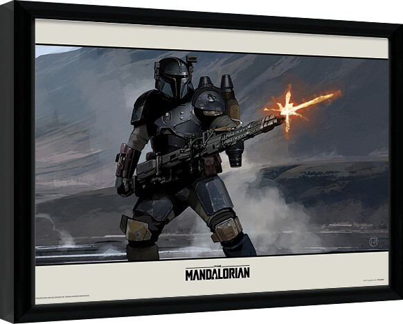 Kehystetty juliste Star Wars: The Mandalorian - Shoot