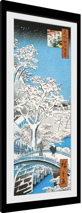 Framed Poster Hiroshige - The Drum Bridge