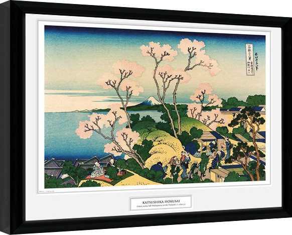 Poster emoldurado Hokusai - Goten Yama Hill