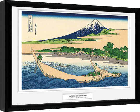 Κορνιζαρισμένη αφίσα Hokusai - Shore of Tago Bay